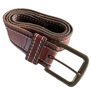 EXPRESS Men’s Vintage Brown Genuine Saddle Leather Belt - Size 34 Western Boho